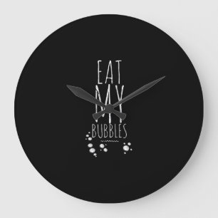 Grande Horloge Ronde Cool Baignade Manger Mes Bulles Nager Amusant Nage