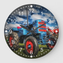 Cool Bleu Rouge Tracteur d'antiquités cadeaux pour