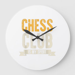 Grande Horloge Ronde Cool Chess Player