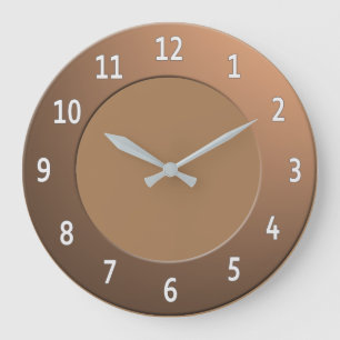 Grande Horloge Ronde Cool des chiffres blancs couleur sur le cadre en c