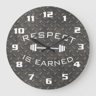 Grande Horloge Ronde Cool Gym Le respect motivationnel est gagné