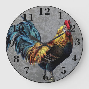 Grande Horloge Ronde Coq