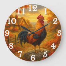 Coq fier dans la campagne automnale