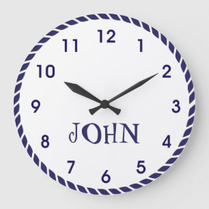 Grande Horloge Ronde Corde marine