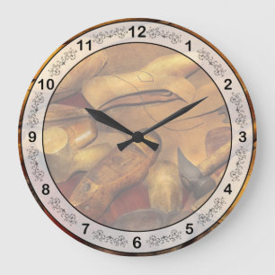 Grande Horloge Ronde Cordonnerie - Outils du cordonnier