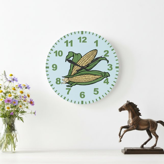 Grande Horloge Ronde Corn Kitchen Wall Clock (Corn kitchen wall clock.)
