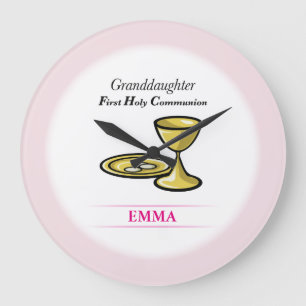 Grande Horloge Ronde Corps de communion et petite-fille de sang