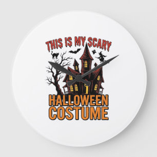 Grande Horloge Ronde Costume Halloween effrayant Maison hantée Vintage 