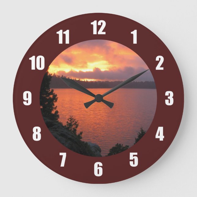 Grande Horloge Ronde Coucher de soleil du réservoir de glace (Recto)
