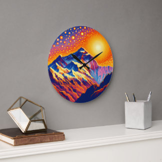 Grande Horloge Ronde Coucher de soleil sur l'Everest