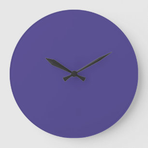 Grande Horloge Ronde Couleur contemporaine en bleu ardoise foncé