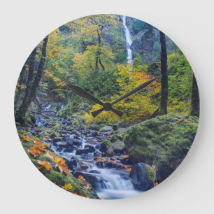 Grande Horloge Ronde Couleur d'automne le long de Starvation Creek Fall