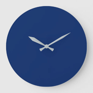 Grande Horloge Ronde Couleur solide bleue royale