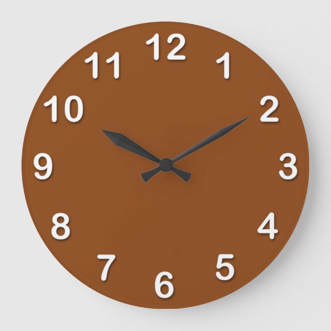 Grande Horloge Ronde Couleur solide : Brown (Recto)