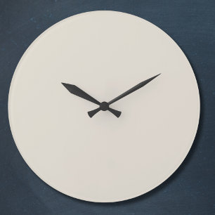 Grande Horloge Ronde Couleur solide de café blanc
