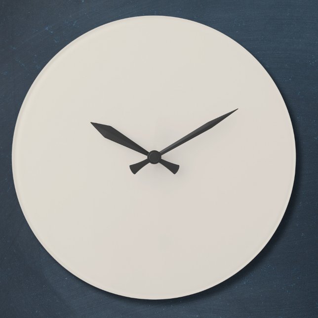Grande Horloge Ronde Couleur solide de café blanc (Créateur téléchargé)