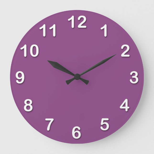 Grande Horloge Ronde Couleur solide : Plum violet (Recto)