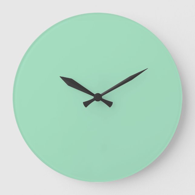 Grande Horloge Ronde Couleur solide verte marine (Recto)
