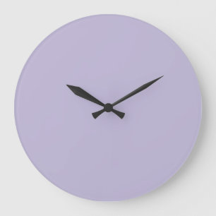 Grande Horloge Ronde Couleur unie lavande poussiéreuse simple