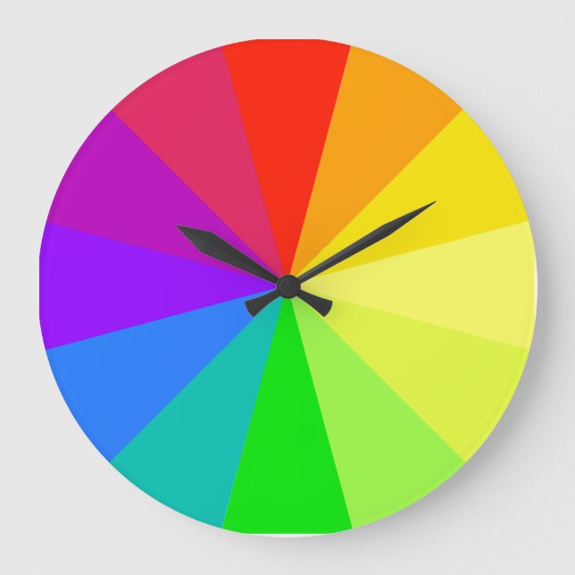 Grande Horloge Ronde Couleurs arc-en-ciel (Recto)