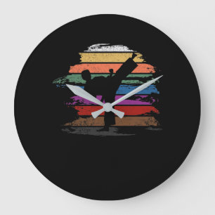 Grande Horloge Ronde Couleurs de ceinture karaté