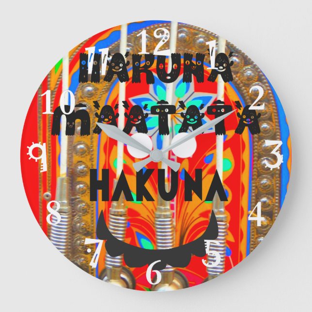 Grande Horloge Ronde Couleurs du carnaval de Samba (Recto)