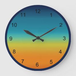 Grande Horloge Ronde Couleurs du coucher du soleil du sud-ouest