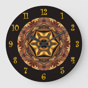 Grande Horloge Ronde Couleurs toscanes ~ Beau Exotique & Mystérieux ~