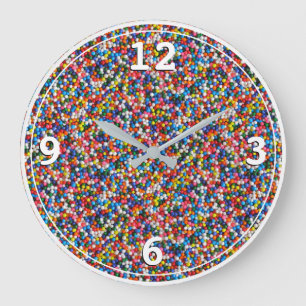 Grande Horloge Ronde Couleurs vives Couleurs vives Enfants