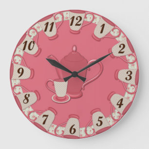 Grande Horloge Ronde Coupe Shabby