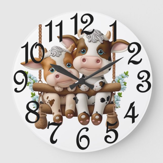 Grande Horloge Ronde Couple de vache (Recto)