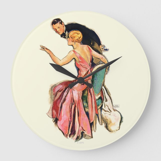 Grande Horloge Ronde Couple engagé (Recto)