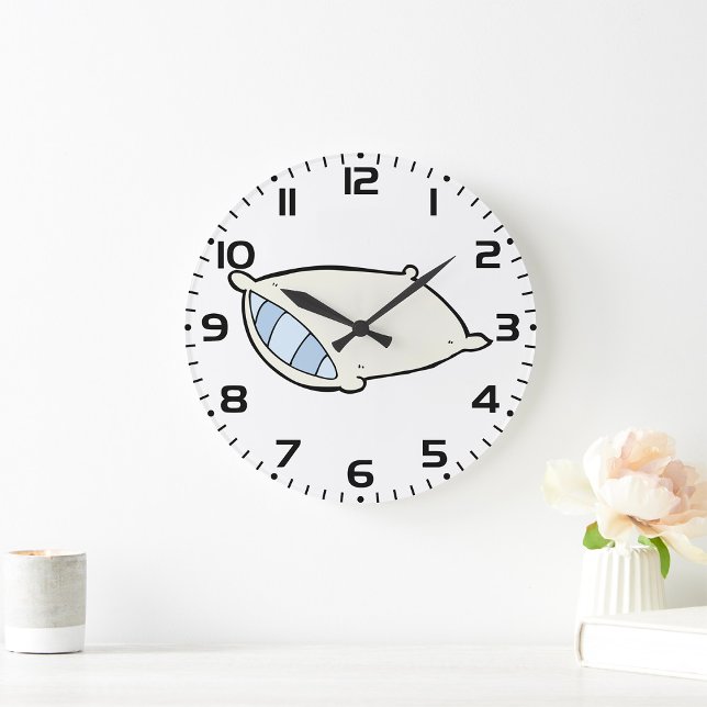 Grande Horloge Ronde Coussin de dessin animé avec géant (Créateur téléchargé)