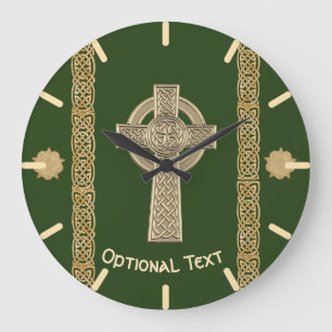 Grande Horloge Ronde Coutume de croix celtique