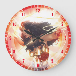 Grande Horloge Ronde Couverture de l'Encyclopédie de la femme Wonder