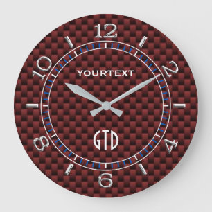 Grande Horloge Ronde Cranberry Red Carbon Fiber Style