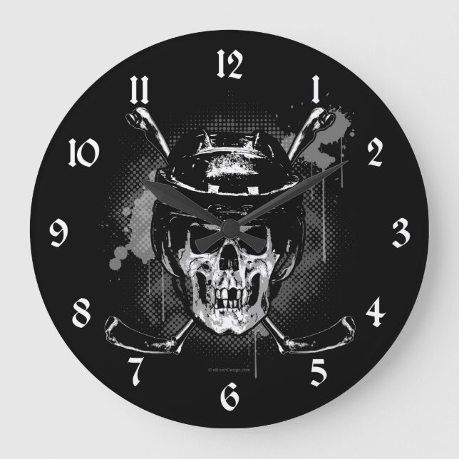 Grande Horloge Ronde Crâne de hockey (Recto)