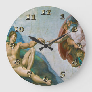 Grande Horloge Ronde Création d'Adam - Michel-Ange 1475 - 1564