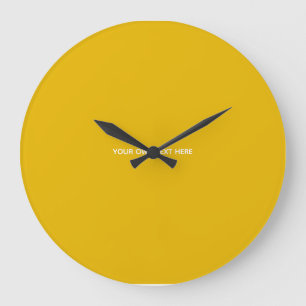 Grande Horloge Ronde Créez Votre Propre Conception Personnalisée Jaune