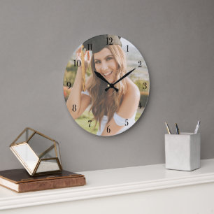 Grande Horloge Ronde Créez Votre Propre Photo De Diplômé Personnalisée