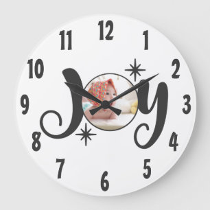 Grande Horloge Ronde Créez Votre Propre Photo de JOIE