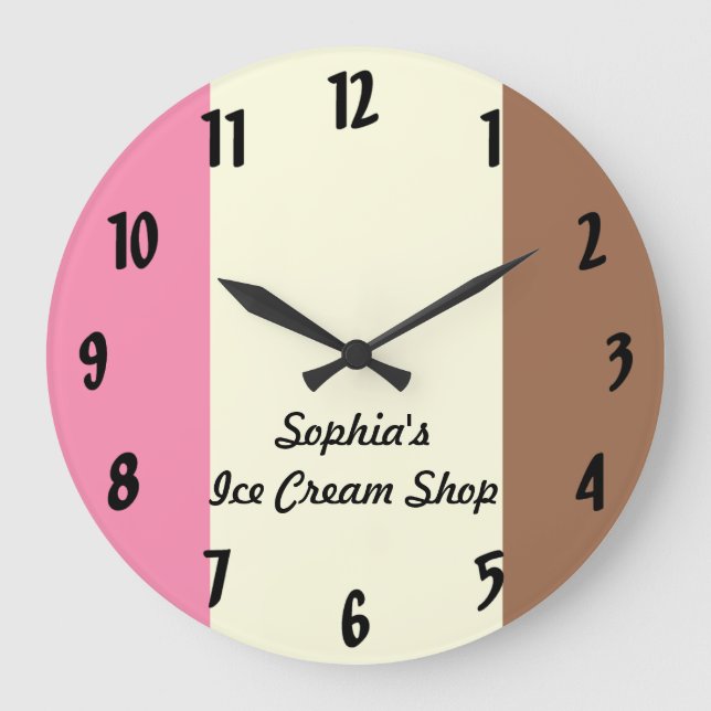 Grande Horloge Ronde Crème de glace napolitaine (Recto)