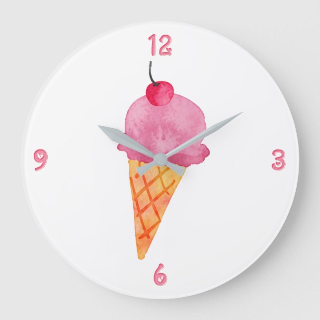 Grande Horloge Ronde Crème glacée (Recto)