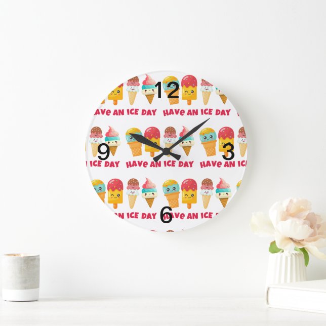 Grande Horloge Ronde crème glglace (Maison)