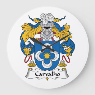 Grande Horloge Ronde Crête de famille de Carvalho