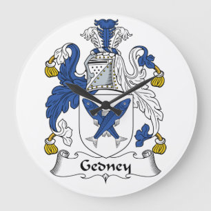 Grande Horloge Ronde Crête de famille de Gedney