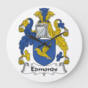 Grande Horloge Ronde Crête de famille d'Edmonds