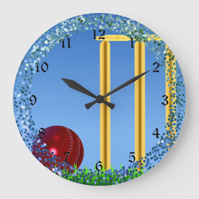 Grande Horloge Ronde Cricket, guichet et balle (Recto)
