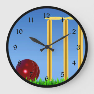 Grande Horloge Ronde Cricket, wicket et ballon