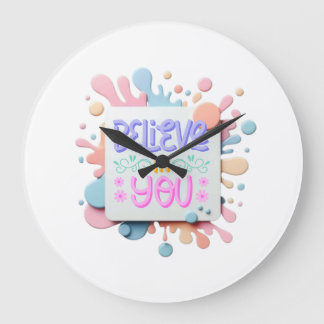 Grande Horloge Ronde Crois en toi